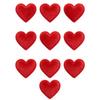 10/30PCS New Romantic Red Heart Petals Perfect 6.5cm DIY Felt Heart Ornaments Valentine Decoration Wedding Birthday Party Decor