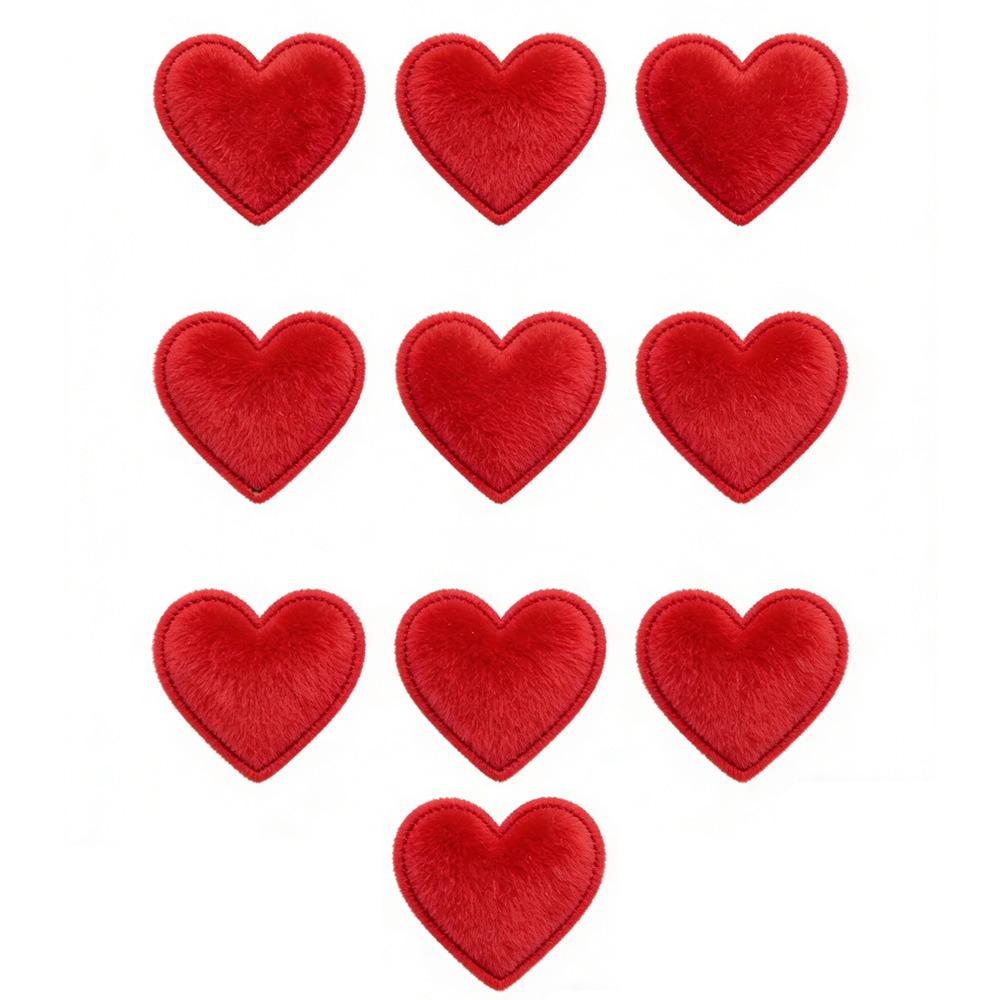 10/30PCS New Romantic Red Heart Petals Perfect 6.5cm Valentine Decoration DIY Felt Heart Ornaments Valentine s Day