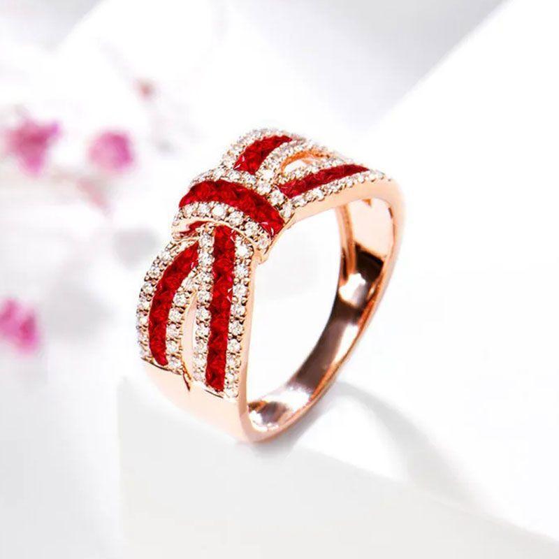 

Russian Purple Gold Bow Ring Simple Light Luxury Foreign Gas Plated Rose Gold Opening Adjustable Ring (opening is adjustable)