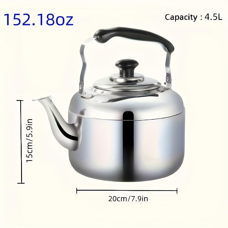 Stainless Steel Large Capacity Teapot - Versatile Kettle for Induction & Gas Stove, Heat-Retaining Design, Home & Restaurant Use