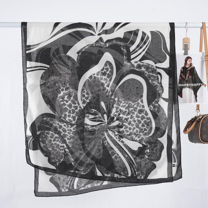 Autumn and Winter Thin Cotton and Linen Scarf Long Scarf Women's Four-season Warm Decoration Enlarged Thin Shawl Summer Beach Towel