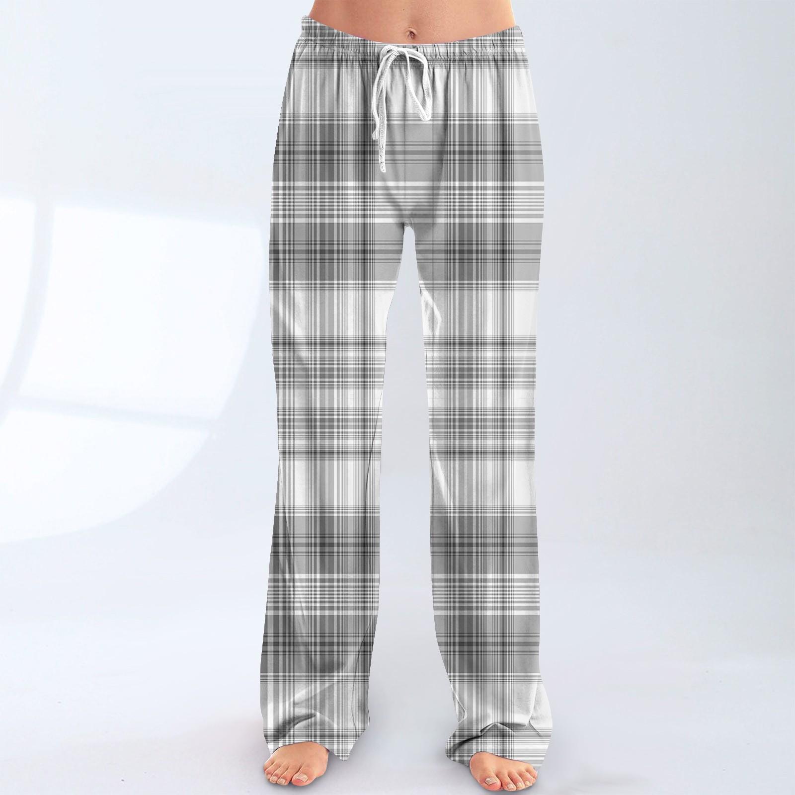 

Женские пижамные штаны, одежда для сна, повседневные брюки с эластичной резинкой на талии, удобные прямые свободные брюки для йоги XXXL
