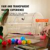 Acrylic Raffle Drum, Holds 10000 Tickets or 300 Raffle Balls, Professional Raffle Ticket Spinning Cage with 2 Keys, Transparent Lottery Spinning