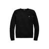 Polo FW22 Solid Color Cable Knit Long Sleeve Wool Sweater Women Sweater Black WMPOSWENC020471-001