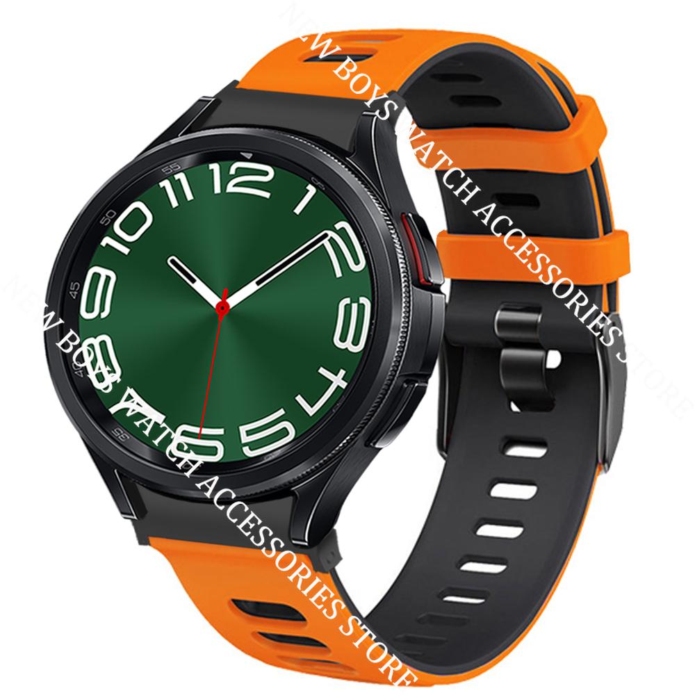 Quick Fit Silicone Strap Correa for Samsung Galaxy Watch 4/6 Classic 47mm 43mm 4/5/6 40mm 44mm No Gaps Bracelet Watch Band