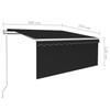 Retractable Awning with Valance 3x2.5 M Anthracite