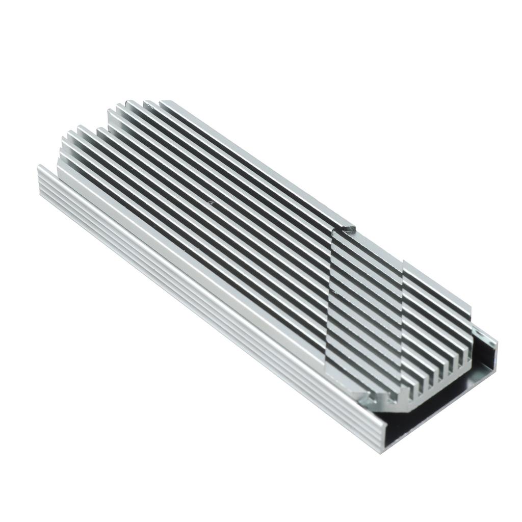 M.2 2280 SSD Heatsink Anodized Aluminium Alloy Fast Heat Conduction M.2 2280 SSD Cooler for Desktop Computer Gray