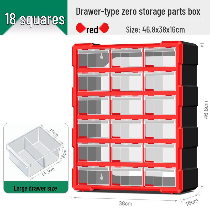 Parts Storage Cabinet with Drawers for Electronics, Hardware, & Screws