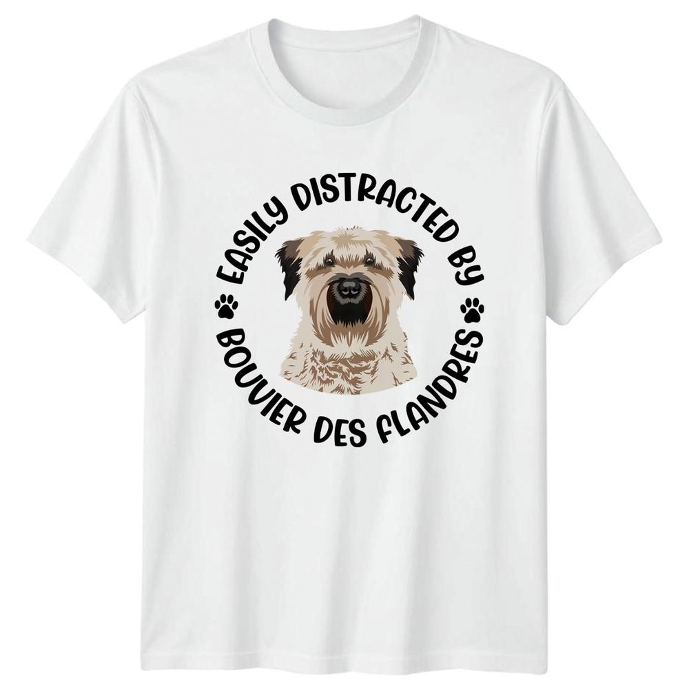 Easily Distracted By Bouvier TShirt Bouvier Des Flandres Dog Lover S