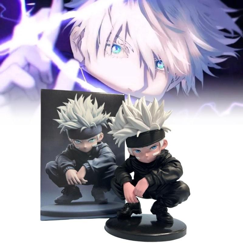 Adorable Sitting Gojo Satoru Pvc Figure 16cm Quality Anime Jujutsu Kaisen Decor