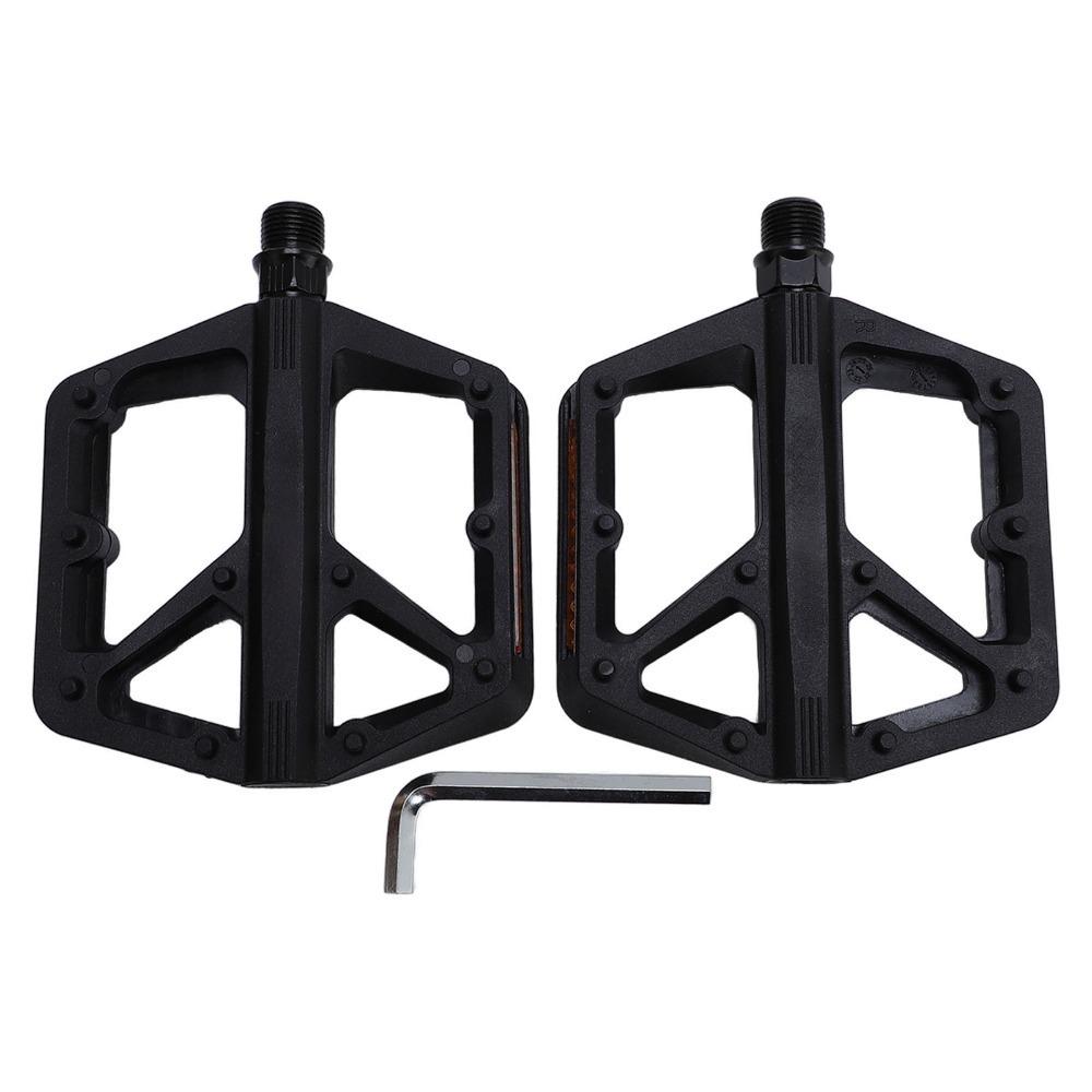 

1Pair Nylon Bike Pedals Dual DU Bike Platform Pedals Durable Bike Flat Pedals BMX Cycling Use чорний