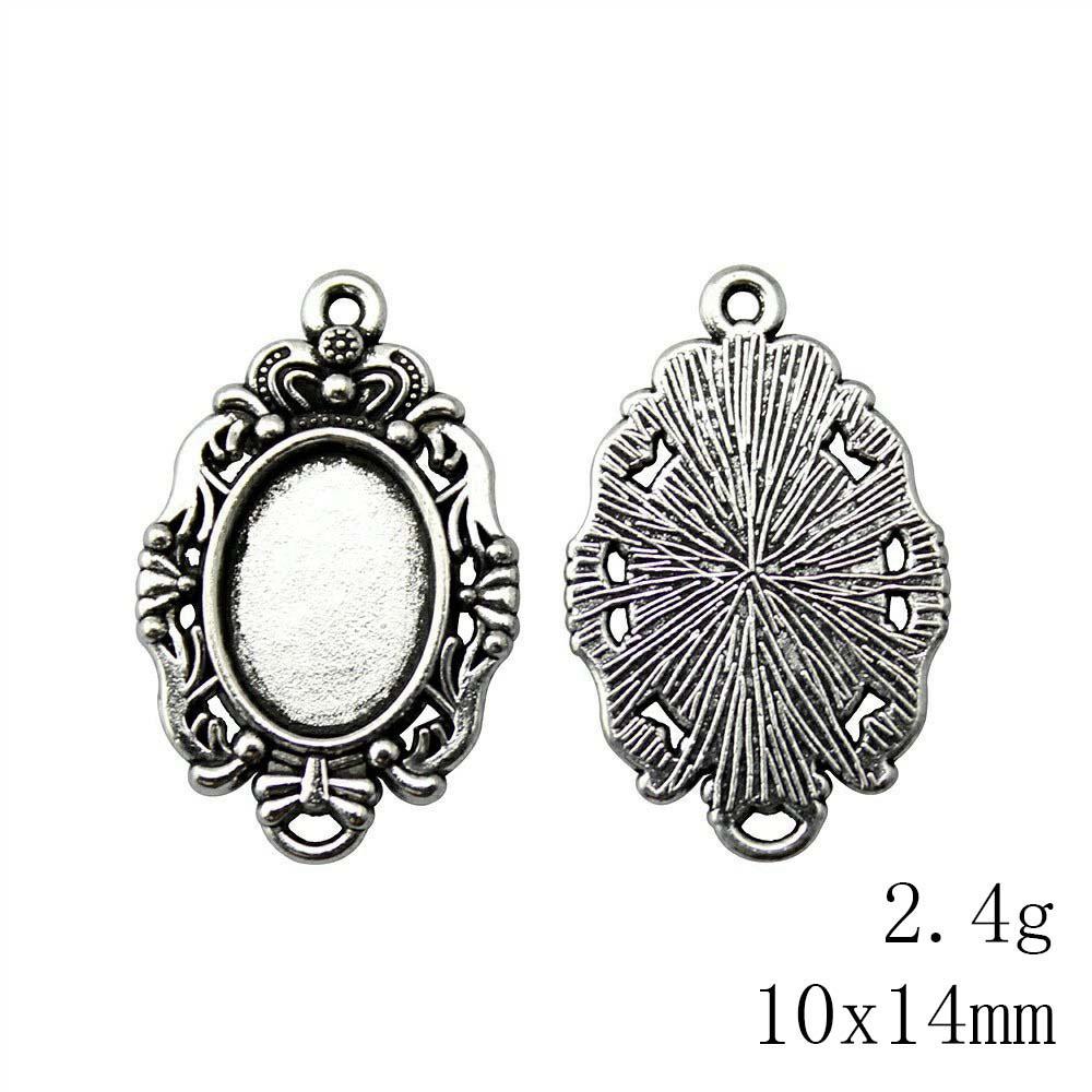 Christmas Decorations Accessories For Making Jewelry Oval Glass Cabochon Base Setting Tray Accessories Parts Ornaments For Home Accessory Parts