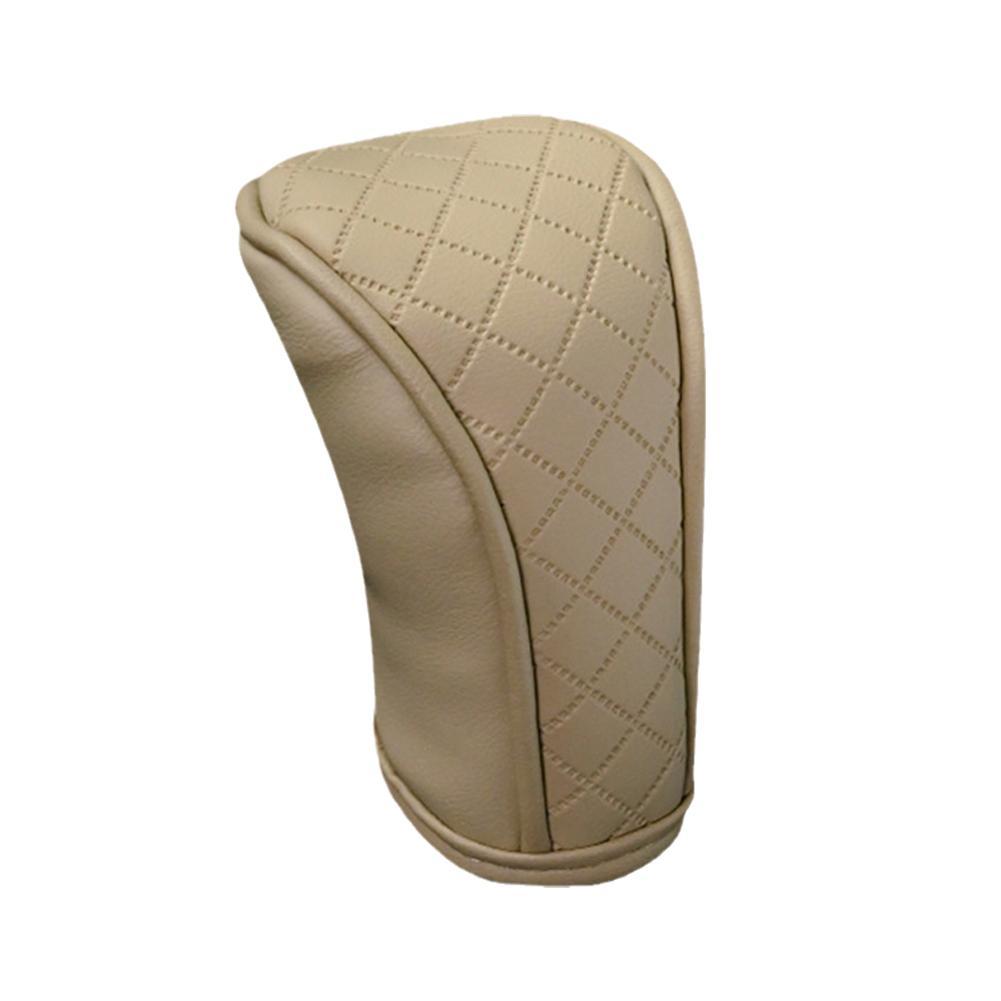 Car Shift Handle Cover PU Leather Non-Slip Wear-resistant Shift Knob Decor Protective Cover
