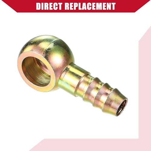 Hihaha Ball Head Oil Pipe Fittings/Fuel Pipe Joint Adapter for Car Motorcycle / 14mm Inner Diameter 12mm Outer Diameter/Bronze Color, Set of 4