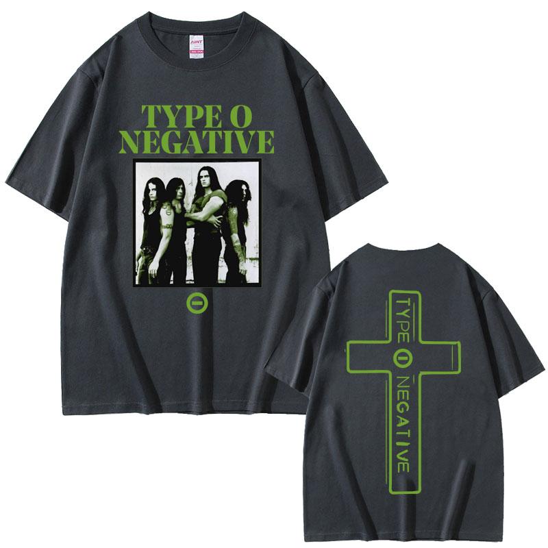 Rock Band Type O Negative Double Sided Print Tshirts Unisex Women Vintage Gothic Oversized Tops T Shirt Unisexs 100 Cotton Tshirt