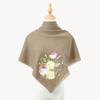 Muslim Ramadan Instant Square Scarf Flower printed Cotton Linen Handkerchief Headwraps Caps Ladies Islam Hijab 110*110cm