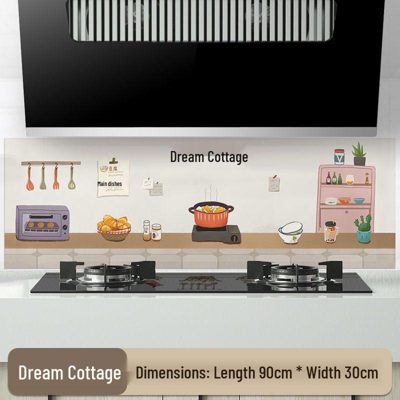 High-Temperature Resistant, Fireproof, Waterproof Kitchen Wall Sticker - Oil & Stain Proof for Stove, Range Hood, and Tile