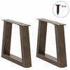 VidaXL V-shaped Coffee Table Legs, 2 Pcs, Natural Steel, 40 X (30-31,3) Cm 4012527