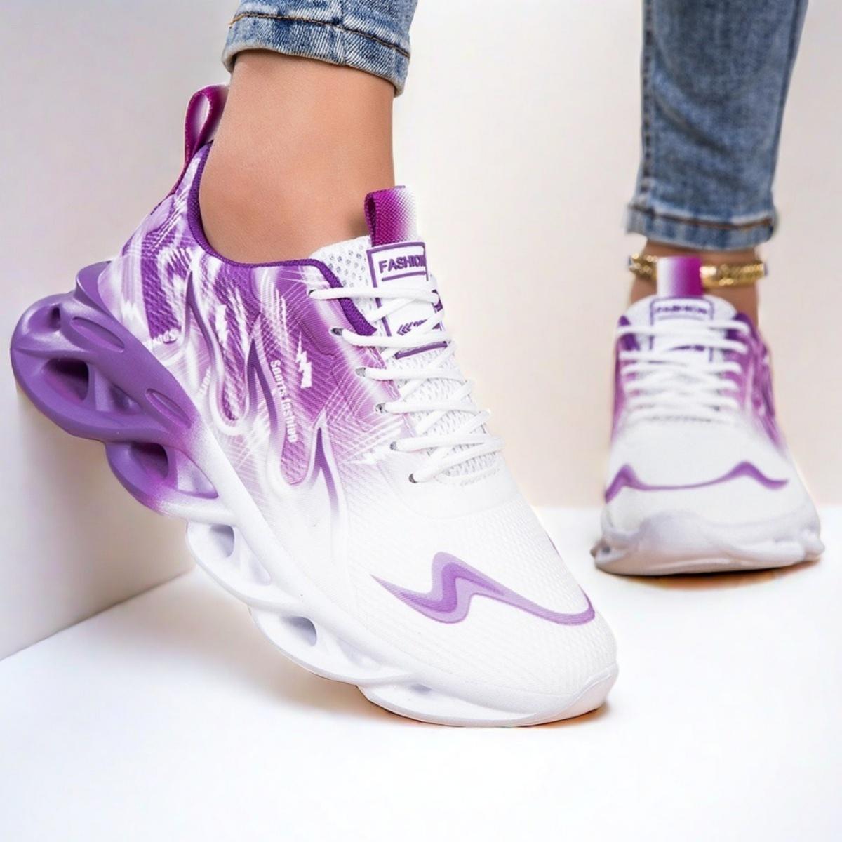 

Унисекс Кроссовки для бега Женские Мужские Легкие Сетчатые Дышащие Удобные Плоские Мягкие Теннисные Кроссовки Летние Кроссовки на шнуровке Женщина 36 фиолетовый