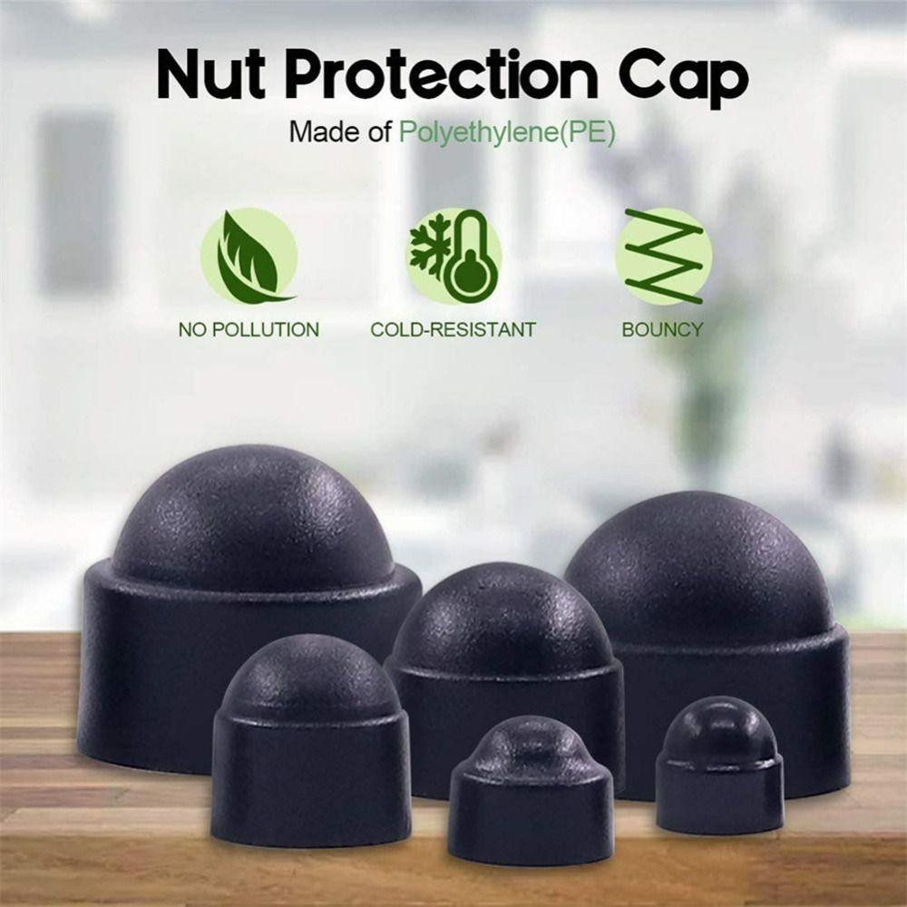 160Pcs Plastic Bolt Covers M4 M5 M6 M8 M10 M12 Hex Nut Caps Kit with Storage Box Screw Caps