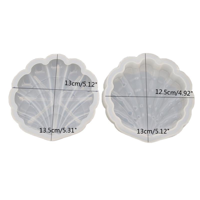 Seashell Resin Box Molds with Lids,3D Jar Silicone Mold,Trinket Storage Container Box Mold for Resin Casting Home Decor