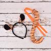 3 Pieces Tiger Costume Set Tiger Ears Headband Tail  Tutu Skirt for Kid Halloween Christmas Animal Cosplay Accessories