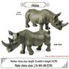 Wild Safari Animal Figurines: Giraffe, Elephant, Rhinoceros, Brown Bear, Tiger, Lion, Leopard, Hippopotamus - Solid Cognitive Toys