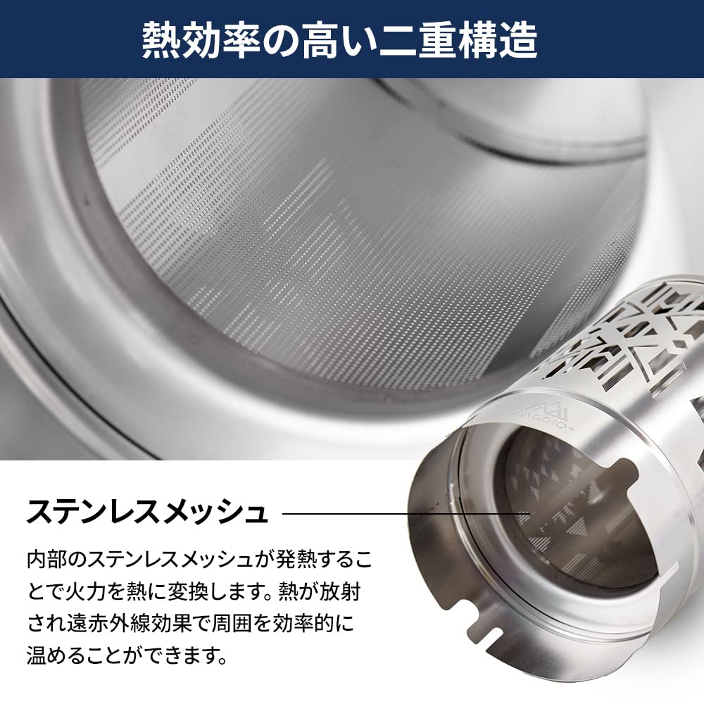 Viaggio+ Heater Attachment for Camping Stoves, Far Infrared Heater Attachment, Stylish Outdoor Stove with Windproof Shield (VI-HAM-01)