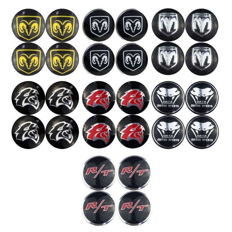 4PCS 56/60/65mm Car Wheel Center Sticker Hub Badge for Dodge AVENGER CALIBER CARAVAN Challenger CHARGER DART DURANGO JOURNEY RAM