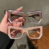 Cat Eye Anti Blue Light Glasses Women Trendy Polygonal Vintage Luxury Design Eyeglasses Ladies Fashion Irregular Square Eyewear