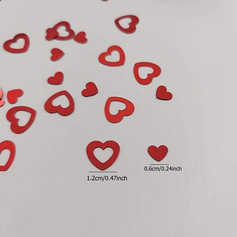 15g Vibrant Red Heart-Shaped Confetti - Ideal for Valentine's Day, Anniversaries, Weddings for  Decorations & Celebrations