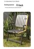Waterproof Outdoor Folding Chair & Picnic Table Set with Backrest for Beach, Balcony, and Camping