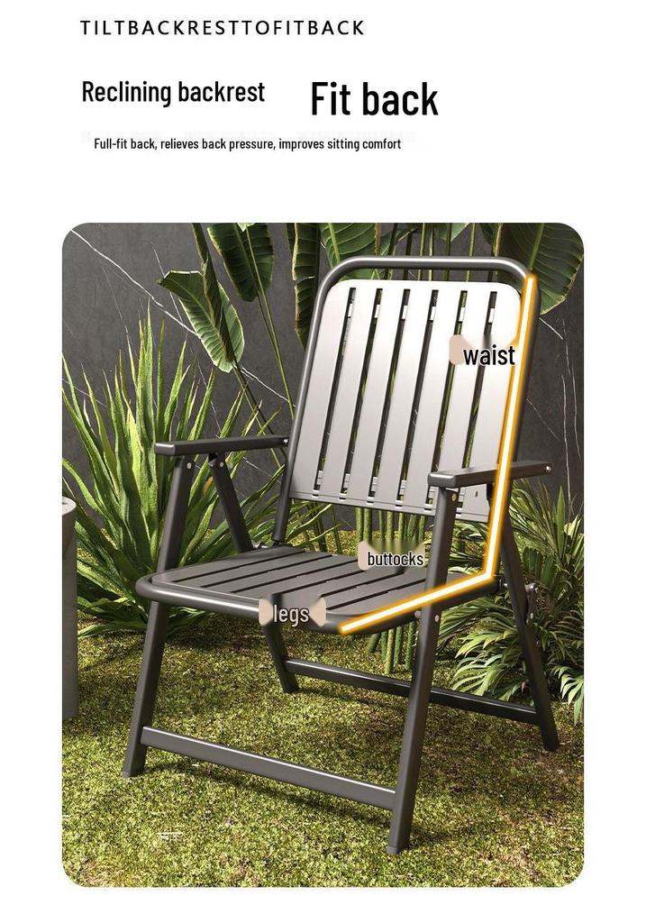 Waterproof Outdoor Folding Chair & Picnic Table Set with Backrest for Beach, Balcony, and Camping