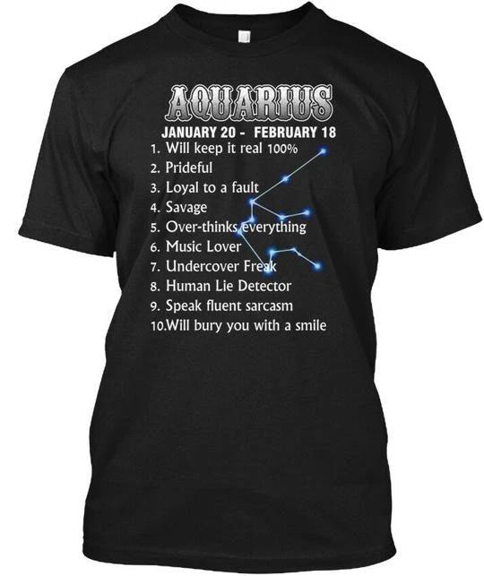 

Birthday Aquarius 201 182 - January 20 February 18 T shirt Made in USA S-5XL 2XL