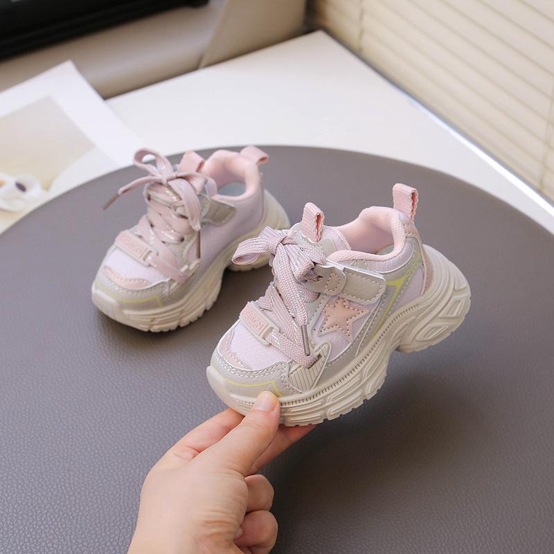 Boys' dad shoes mesh breathable autumn new children's lightweight casual shoes girls soft-soled non-slip sports shoes