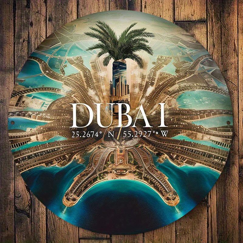 D Flat Vintage D Flat Round Sign Featuring a Bird Theme a Humorous Piece of Rustic Metal Wall Art Perfect for Decoratin