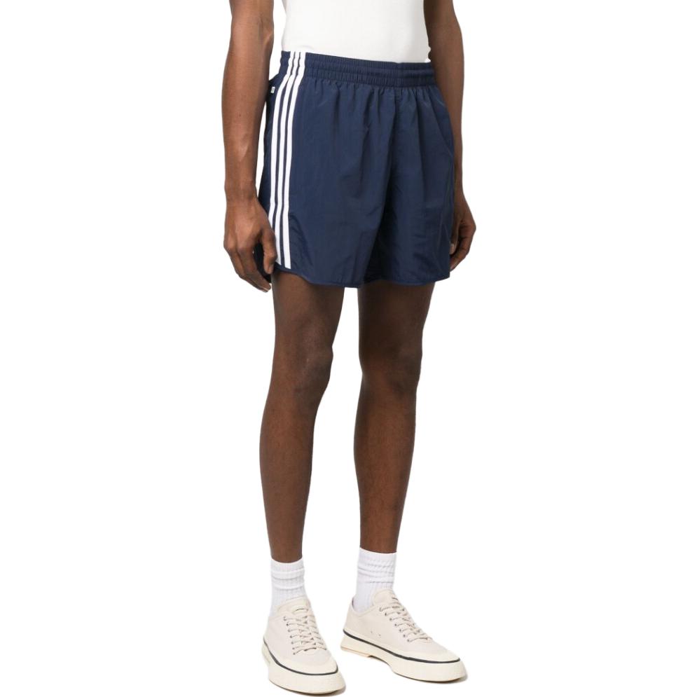 adidas Originals Trefoil Logo Embroidered Casual Shorts Men Bottoms Navy IB9952