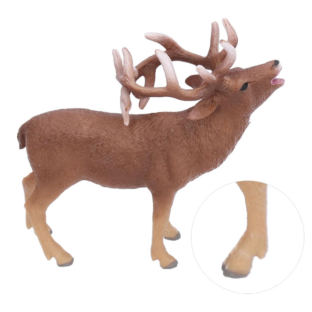 Lifelike Deer Figurine Toy Jungle Zoo Wild Deer Animal Toy Plastic Reindeer Playset Gift