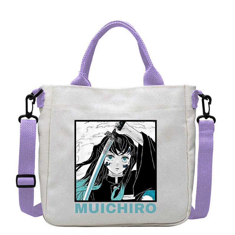 Japan Cartoon comicsTokito Muichiro Demon Slayer Print Canvas Bag Fashionable Everyday Shoulder Bag Crossbody Bag for Women 7555