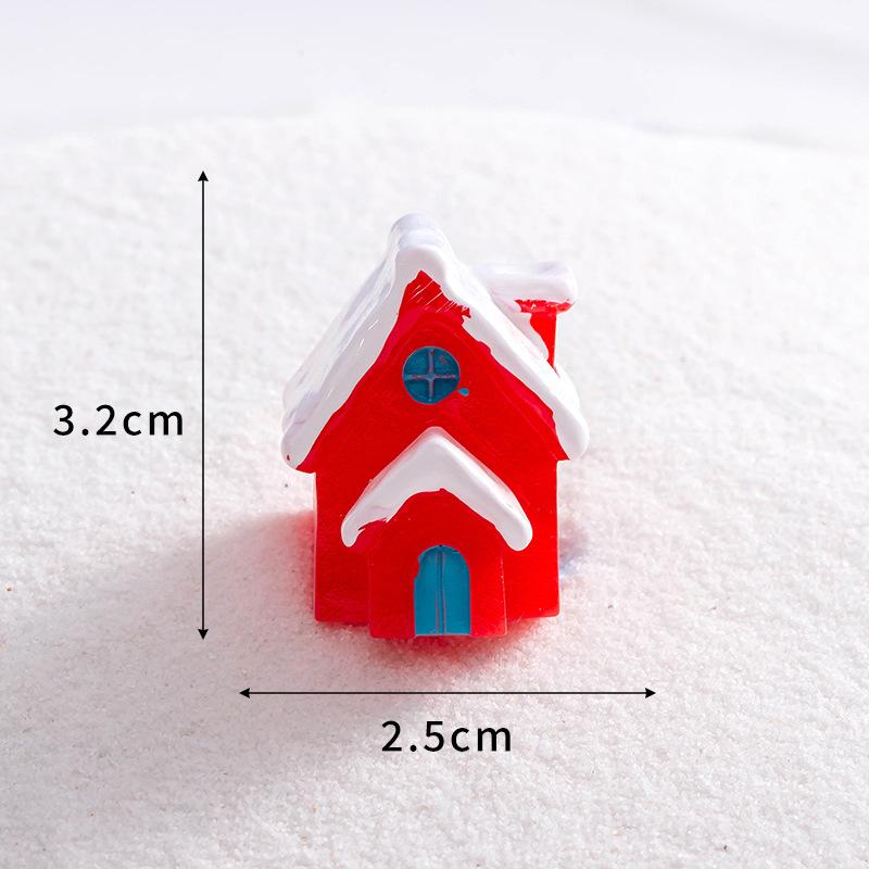 Santa Snowman Ornament Accessories Micro Landscape Christmas Gift Snowmobile Elk Resin Ornaments