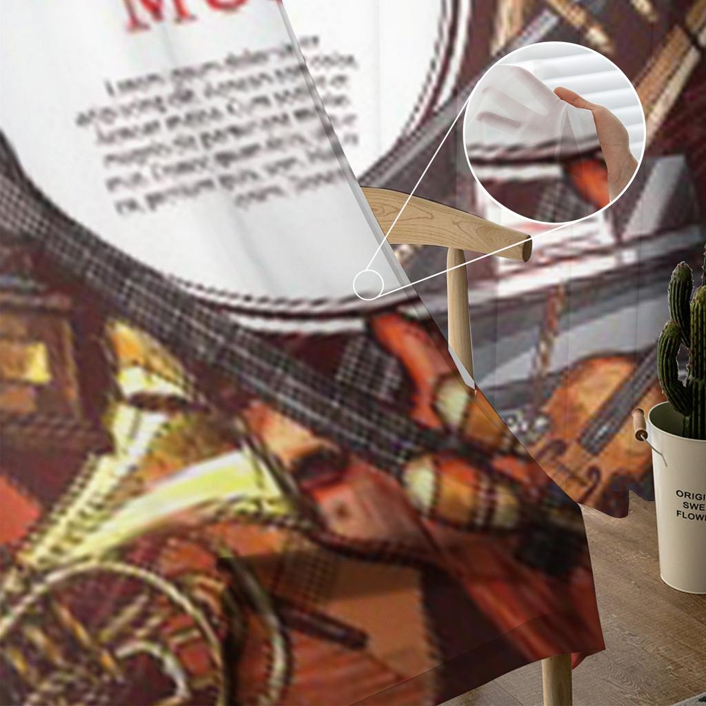 Instrument muzyczny Tiulowe przezroczyste zasłony okienne do salonu Sypialnia Nowoczesne zasłony z szyfonu woalowego z organzy Zasłony dekoracyjne