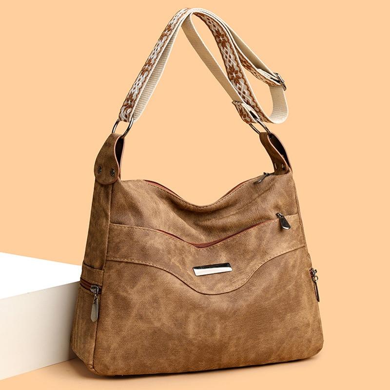 New women's bag large capacity messenger bag casual mother bag versatile shoulder bag soft leather shoulder bag