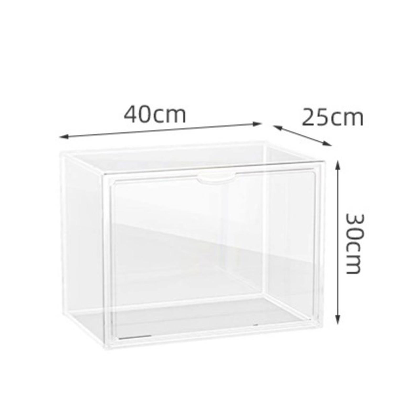 

Shoe Storage Box Stackable Organizer Display Case Side Open Transparent Thicken Shoe Box for High Heel Women Bags Art Supplies чистый