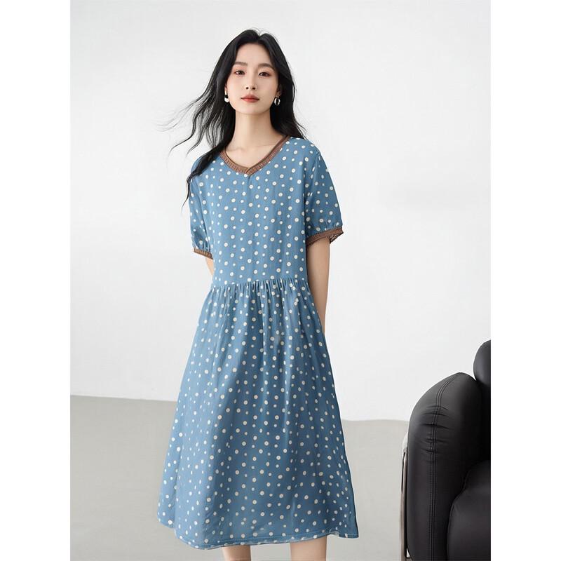 Aiyilian Summer Polka Dot Casual Dress