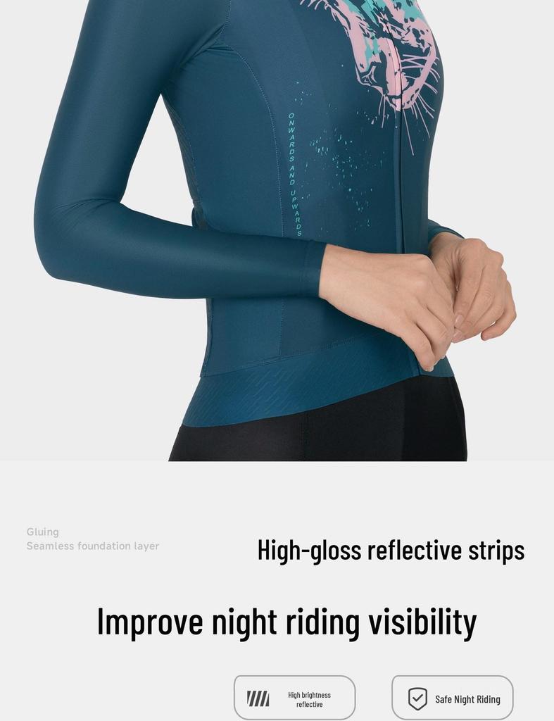 NUCKILY Damen Langarm-Radtrikot - Atmungsaktiv, Sonnenschutz für Frühling/Sommer 2026