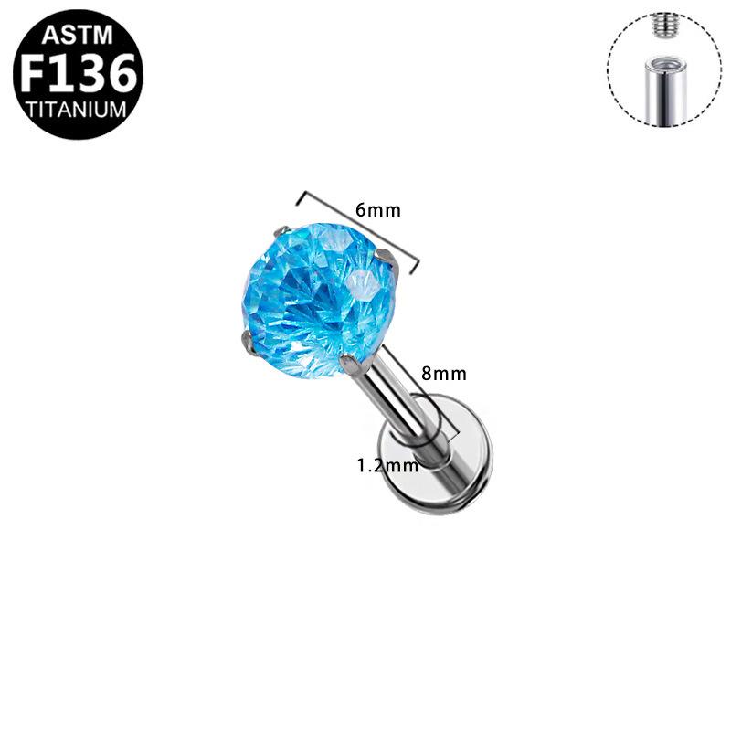 Trendy Titanium Geometric Star Cartilage Stud Earrings
