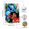 Pełne Round Diamond Painting Lilo & Stitch Sztuka Obraz z Dżetami Mozaika DIY 5D Haft Krzyżykowy Dekoracja Domu