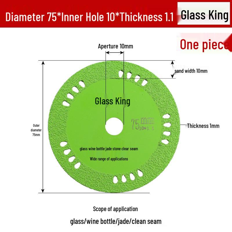 3-Inch Mini Angle Grinder Blade for Cutting Glass, Tile, Iron, and Wood