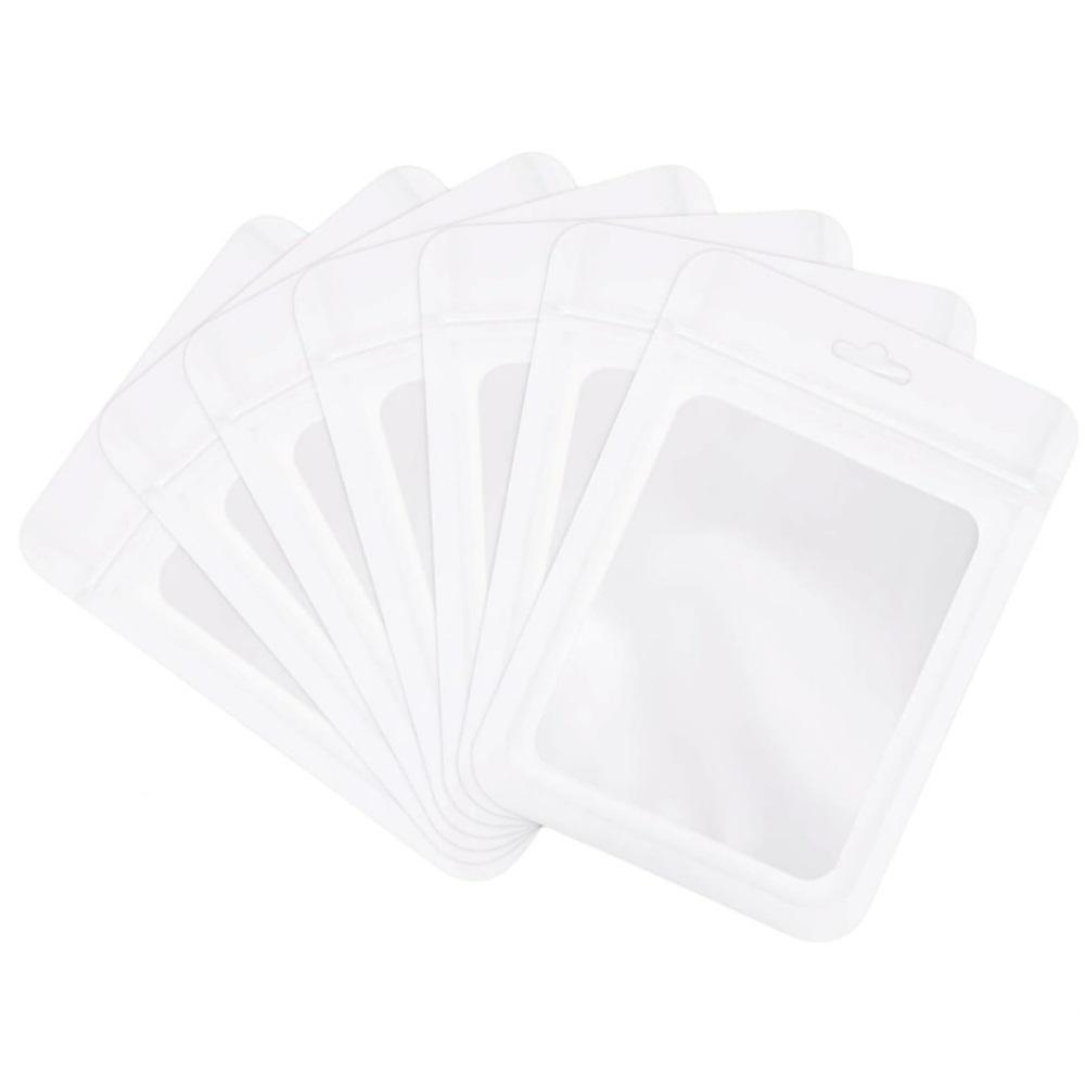 

100 шт.-7x10 многоразовый майларовый пакет, красный, для хранения продуктов, многоразовый майларовый пакет с прозрачным окном 7*10cm белый