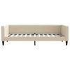 Vidaxl Sofa Rozsuwana Z Szufladami, Kremowa, 90X200 Cm, Tkanina